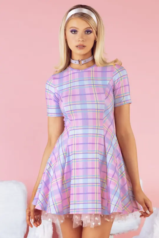 Tartan Candy Evil Tee Dress