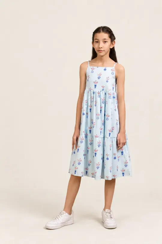 Summer Dress - Turquoise Vases