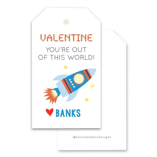 Out Of This World Valentine's Day Gift Tag