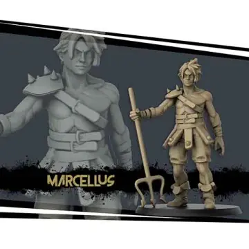 Marcellus gladiator miniature for TTRPGs.