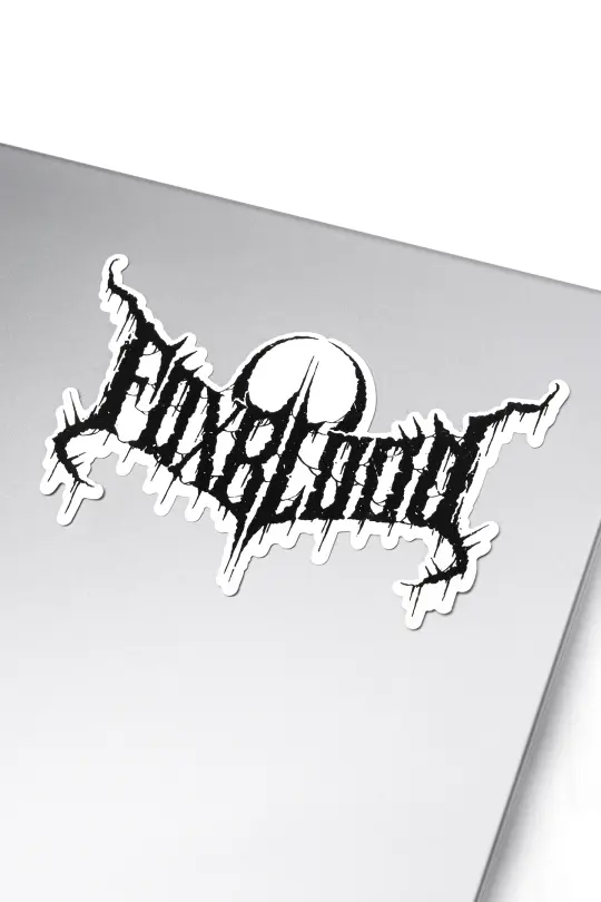 Foxblood Metal Logo Sticker