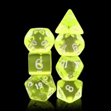 Yellow Sun Gems DnD Dice Set | Polyhedral Acrylic