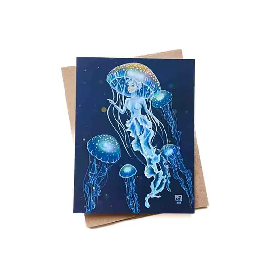 Jellyfish Princess Card, Wholesale 6 Pack