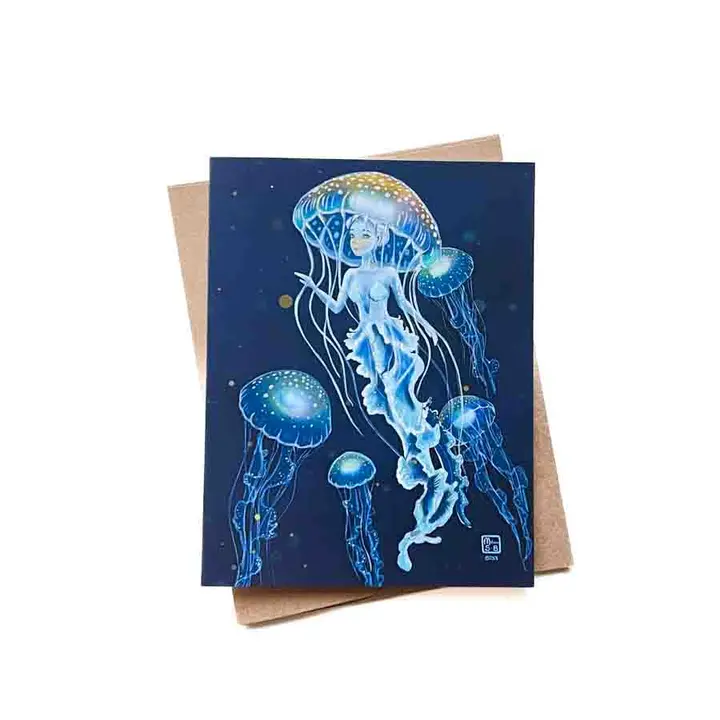Jellyfish Princess Card, Wholesale 6 Pack