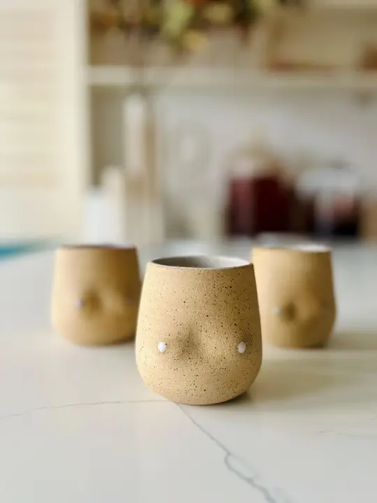 Boob Tumbler - Handmade Ceramic Mug - Fun & Functional Gift- 12 OZ