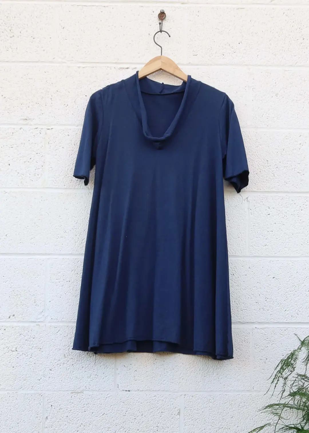 SALE - Hampi Wanderer Tunic  / Sapphire / S / Light Hemp (238)