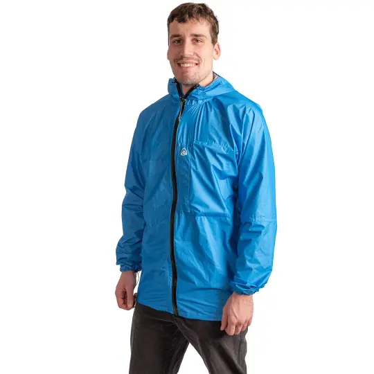 Bargain Men's Vertice Rain Jacket - Azure Blue - Small