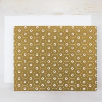 Dutch Hexagon Letterpress Greeting Card