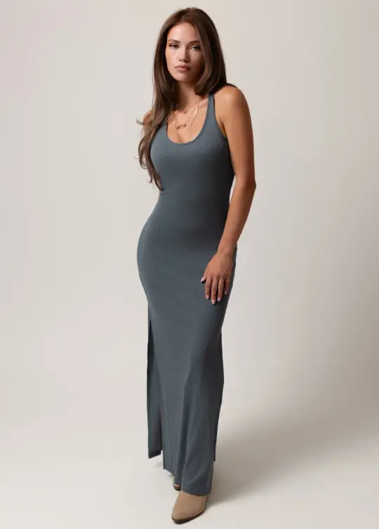 Soraya Dress in Dusty Teal