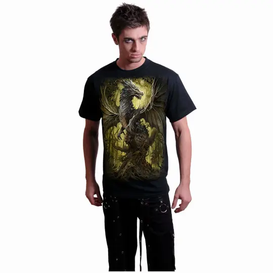 OAK DRAGON T-Shirt Black - Gothic Dragon T-Shirt