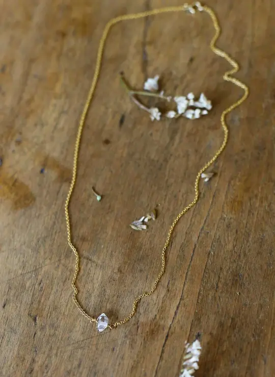 Collier 'Herkimer Diamond' or