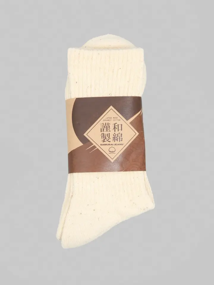 Samurai Jeans SJKS-SC02 Samurai Cotton Socks Natural