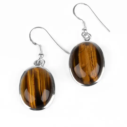 Tiger Eye Gemstone Earrings
