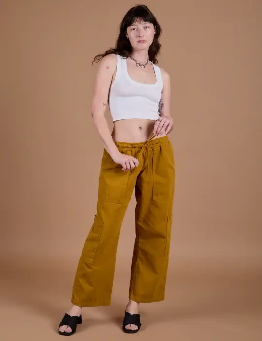 Drop Pocket Cargo Pants - Spicy Mustard