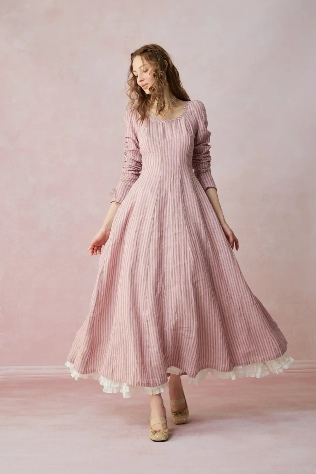 Crystal 17 | Victorian maxi linen dress