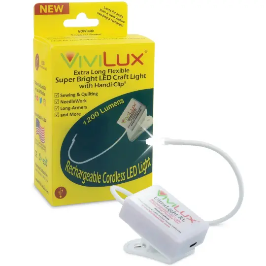 ViviLux UltraLight XL Extra Long Super Bright LED Craft Light with Handi-Clip