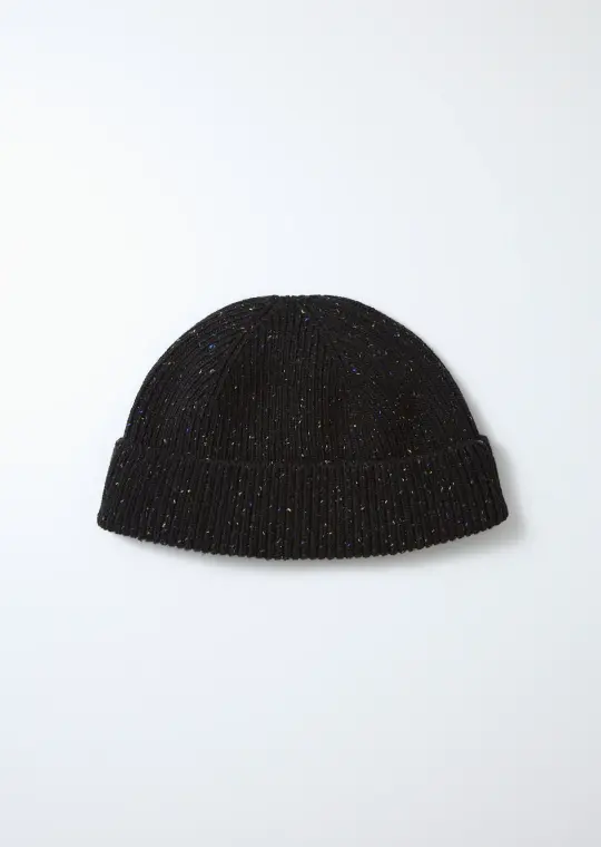 ROTOTO - Nep Wool Seamless Beanie - Black