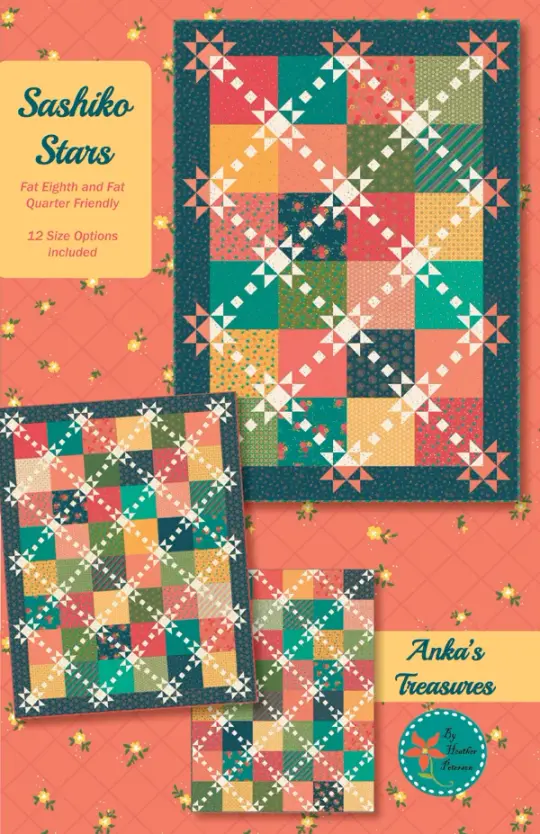 Sashiko Stars PDF pattern
