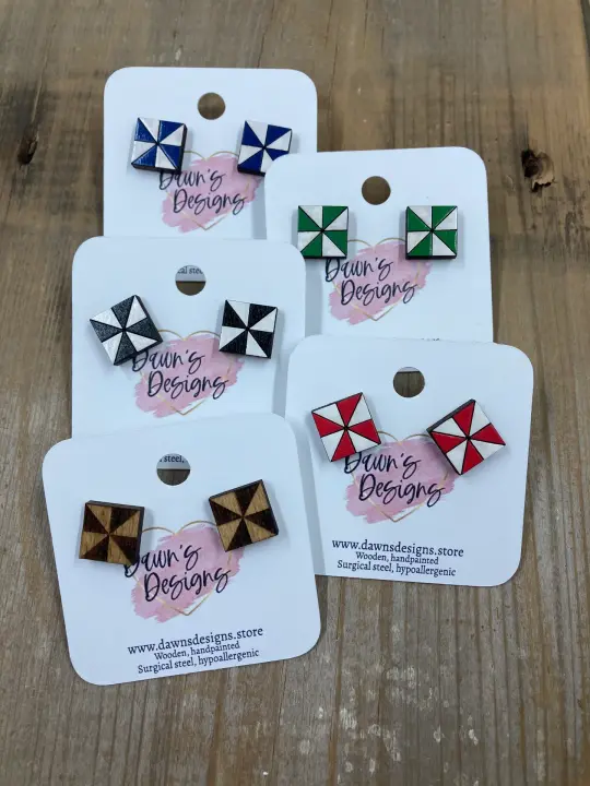 Pinwheel Quilt Block Stud