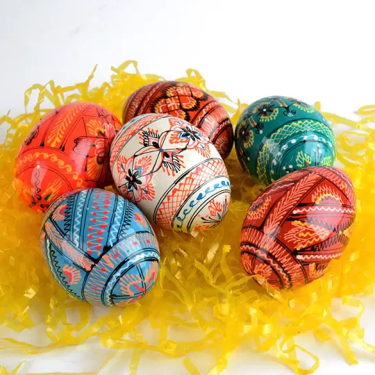 Half Dozen Hand Painted Pisanki Eggs