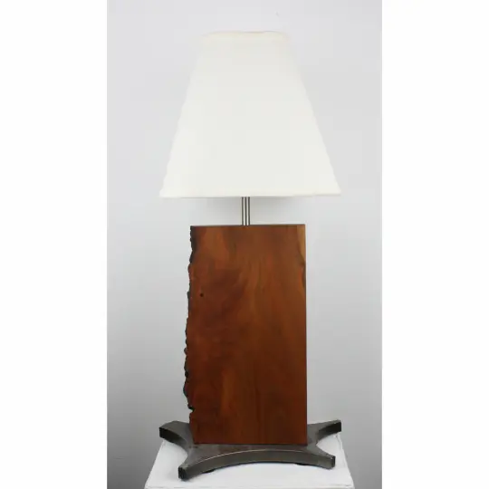 Cherry & Steel Table Lamp