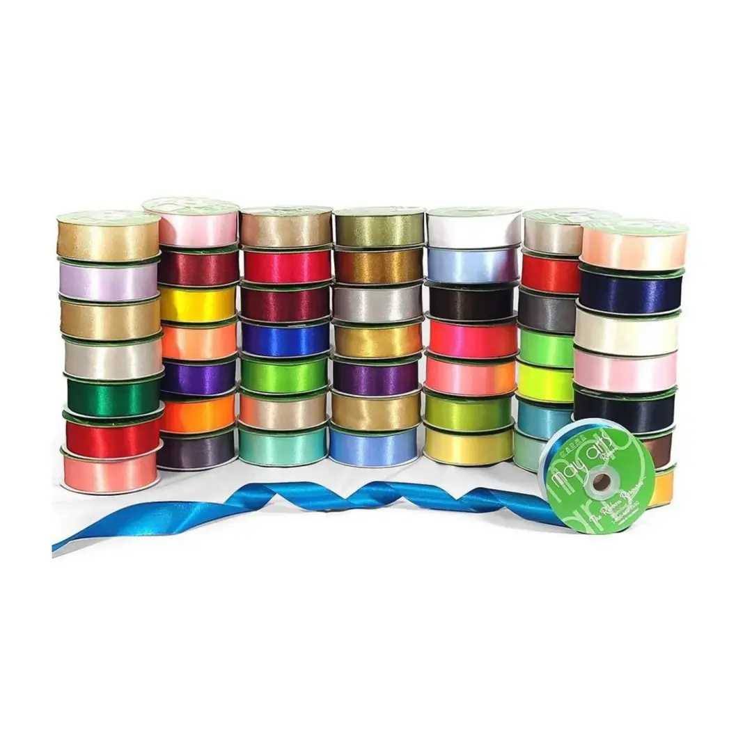 1.5 Inch(36MM) Luster Double Faced Satin Ribbon with Woven Edge