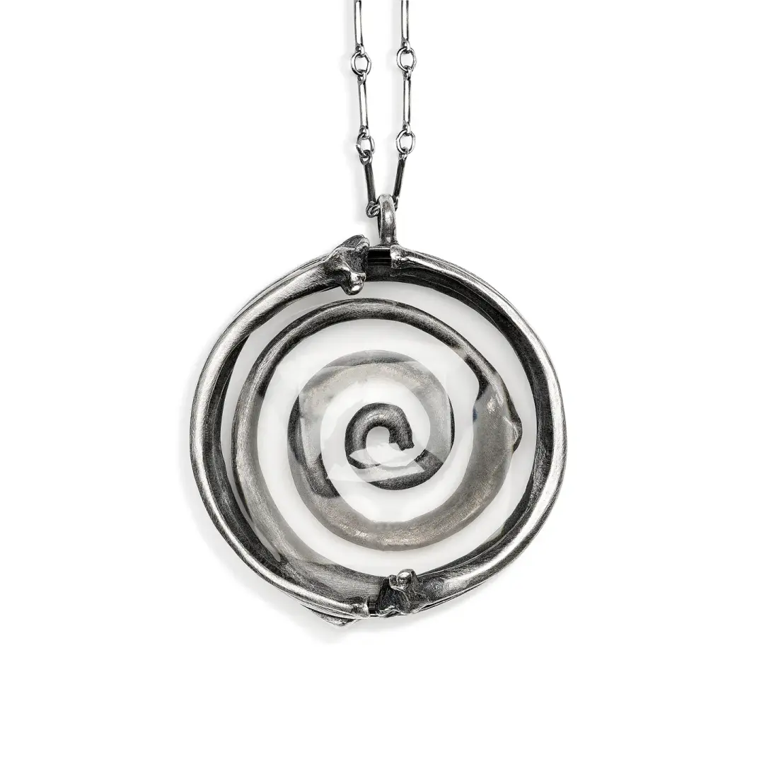 The Sacred Spiral. Spyglass Necklace.