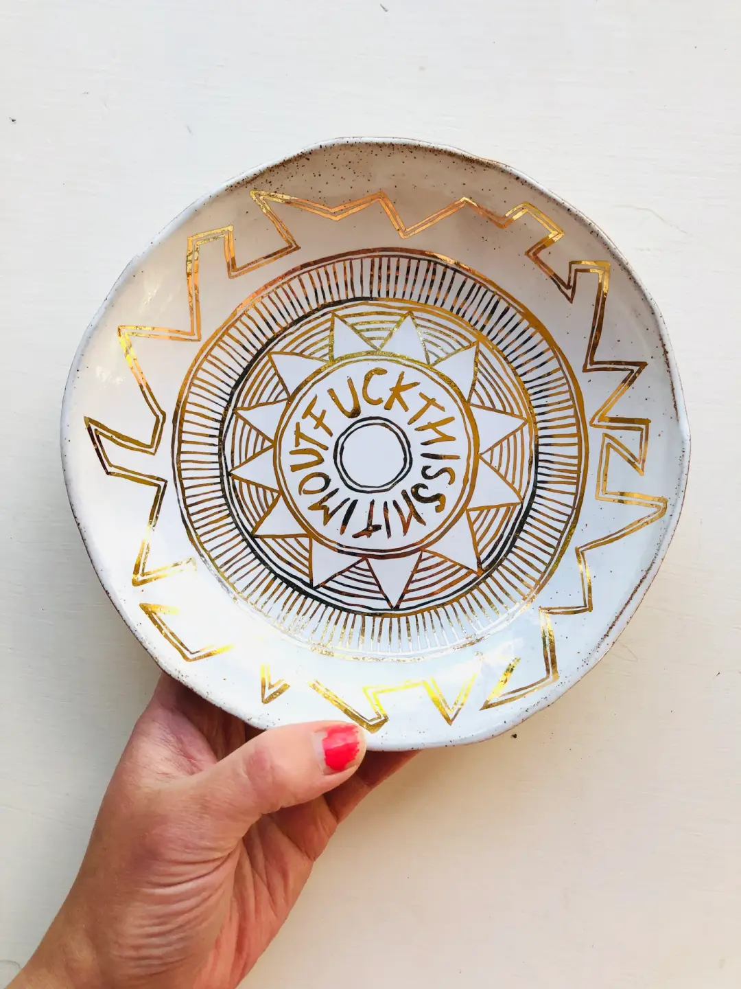 FUCKTHISSHITIMOUT Gloss white/gold lustre