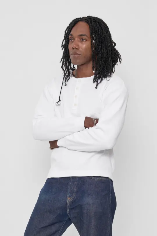 Thermal Henley Trash Tee