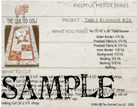 Helpful Heifer Table Runner #26