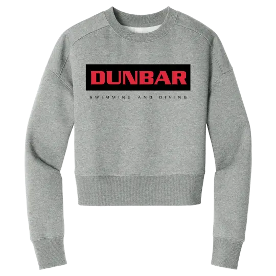PLD Swim DT1105 Ladies Crop Crewneck Sweatshirt - Dunbar Rectangle Logo