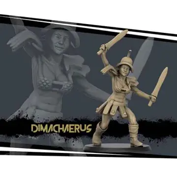 dimachaerus gladiator miniature in 28mm scale for tabletop RPGs.