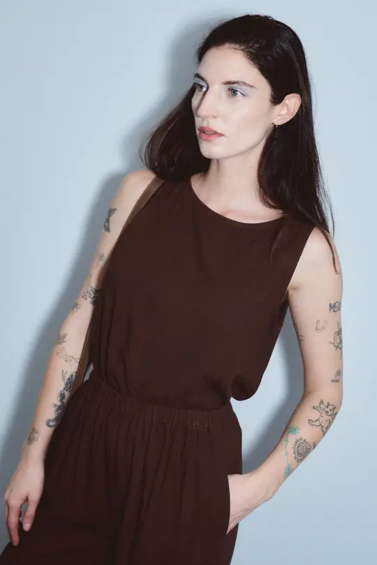Shift Tank Soft Linen Brown