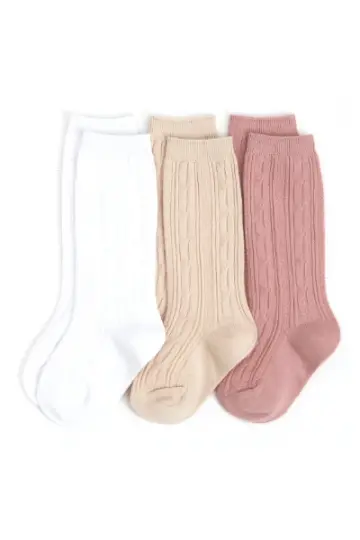 Cable Knit Knee High Sock 3-Pack