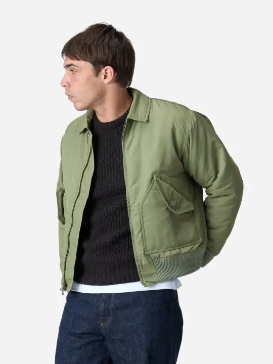 CWU Flight Jacket ~ Sage Aviator Satin