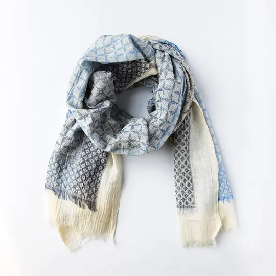 Rita Cotton Scarf Blue