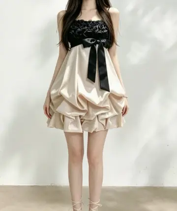 Fashion Splicing Style Homecoming Dress A-Line Spaghetti Straps Mini Prom Dress RS684
