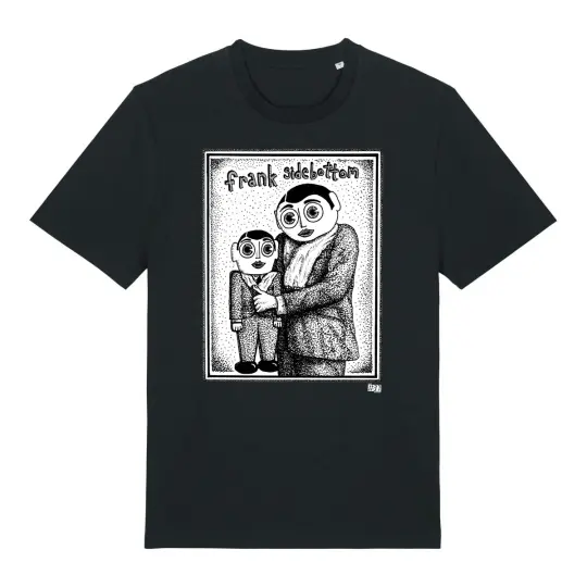 And his piece of cardboard t-shirt