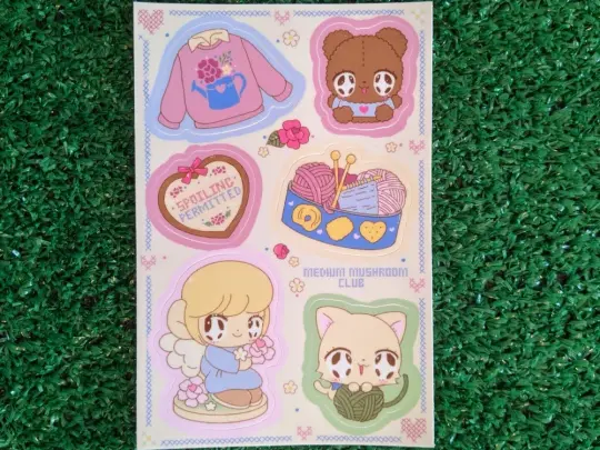 april 2023 "granny's cottage" vinyl sticker sheet