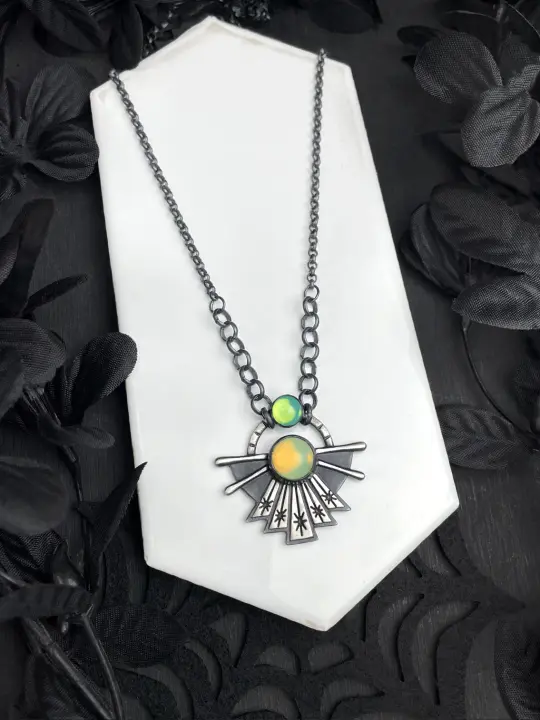 Uranium Glass Dawning Necklace