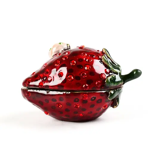 Strawberry with Ladybug Trinket Box