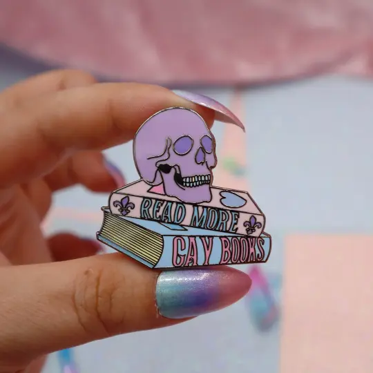 Read More Gay Books Enamel Pin