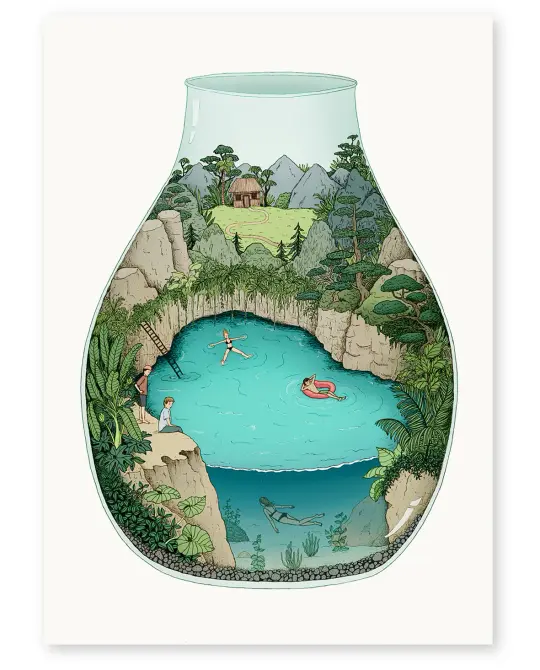 'Blue Hole' Limited Edition Art Print