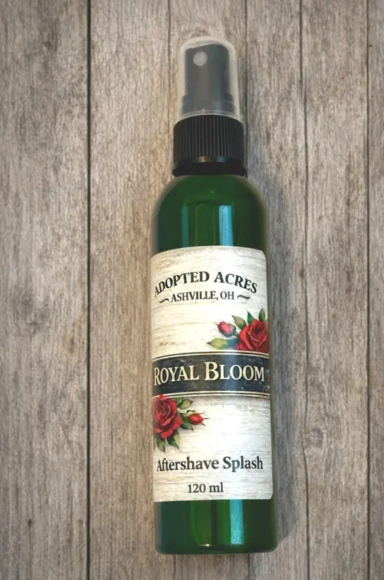 Royal Bloom After Shave Splash.  Scent notes Rose, Oud, Patchouli