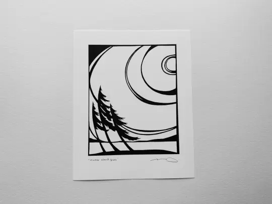 "Winter Island Trees" 8x10" print