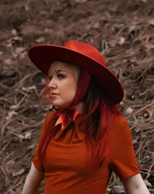 Burnt Orange | Lively Ghosts Veiled Hat