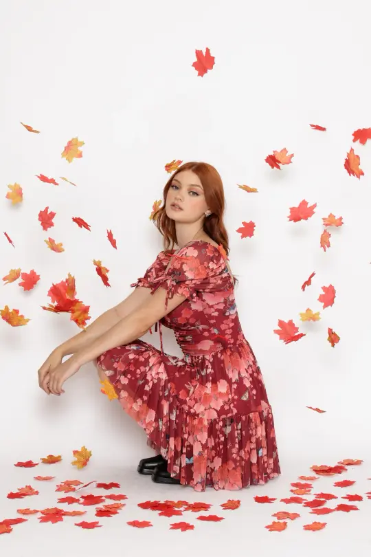 Autumn In Japan Short Tea Party Dress