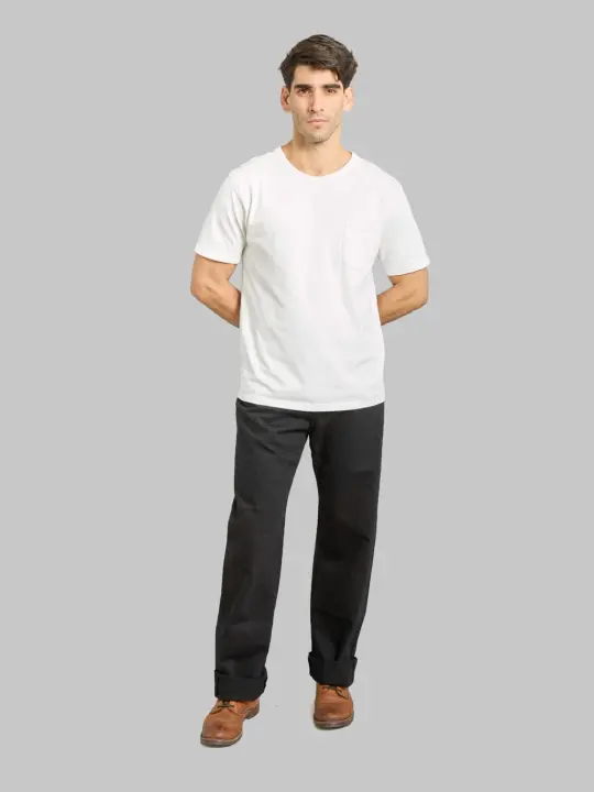 Momotaro Jeans MMJE6500 15oz #400 Wide "Kyotomontsuki Dyed" Jeans Black