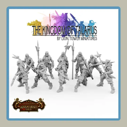 32mm scale light infantry halberdiers