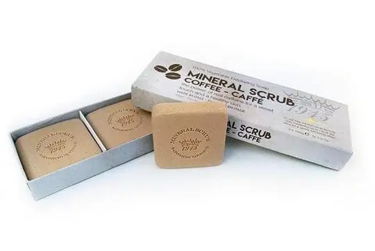 Coffee Mineral Scrub Bar 3-Piece Boxed Set